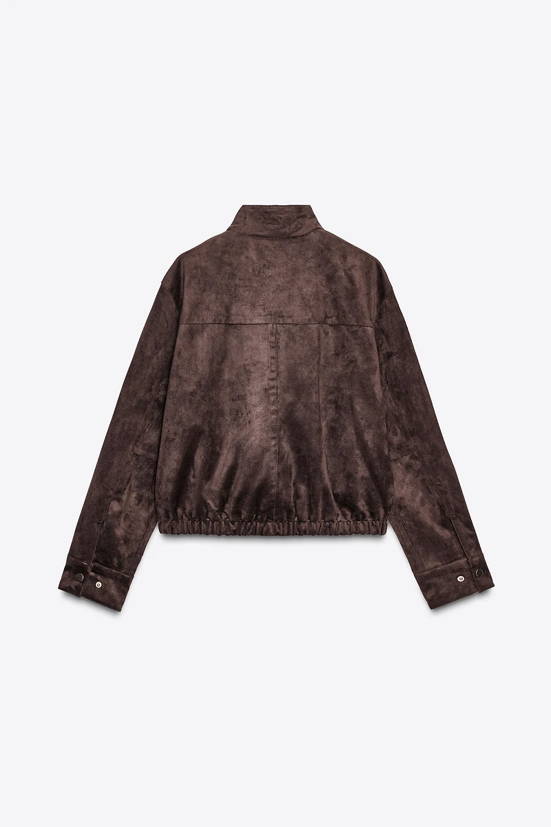 FAUX SUEDE JACKET
