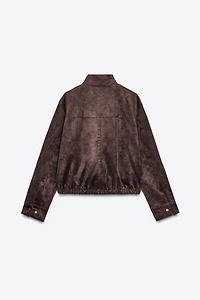 FAUX SUEDE JACKET