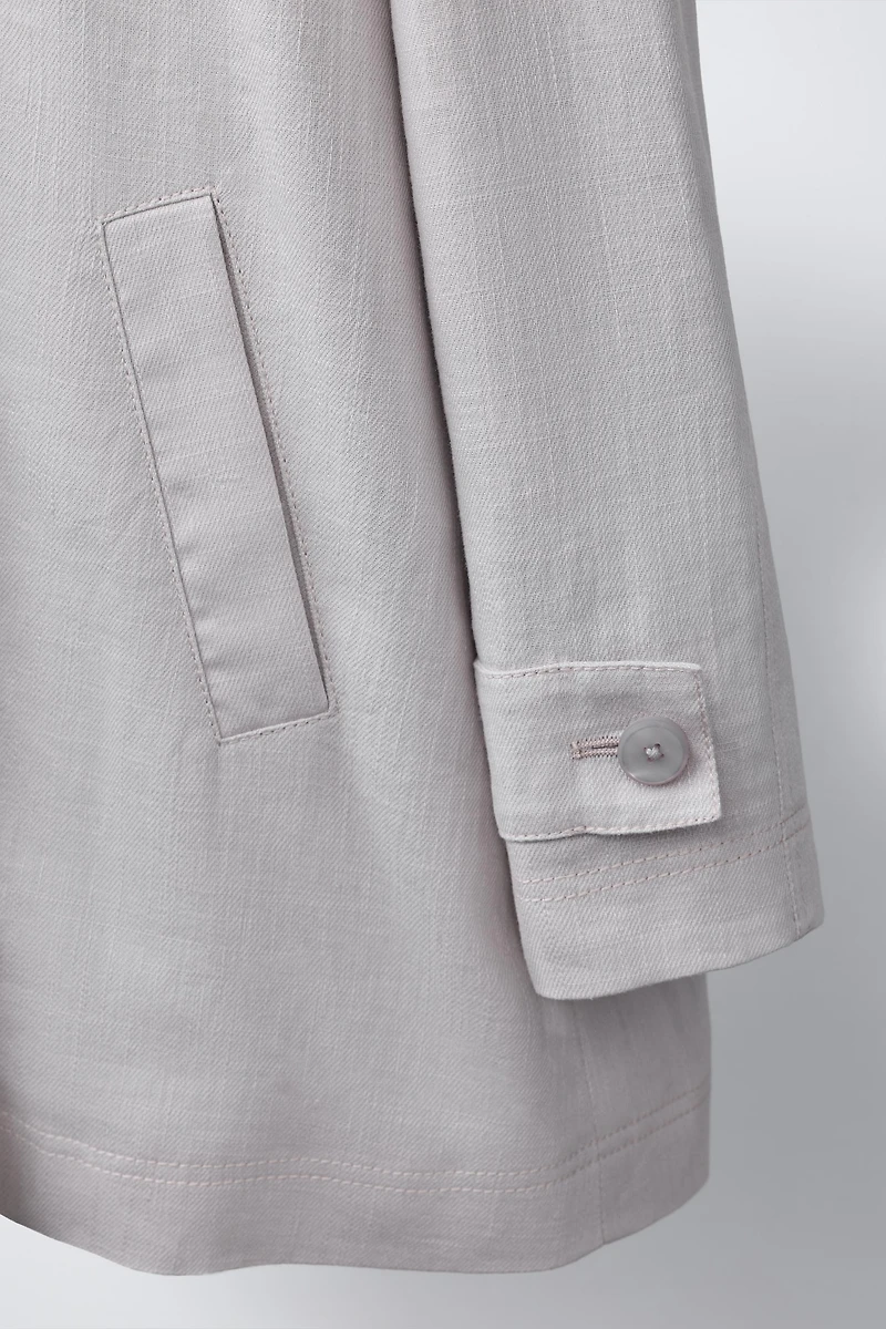 MANTEAU UNI AVEC LIN ET COTON