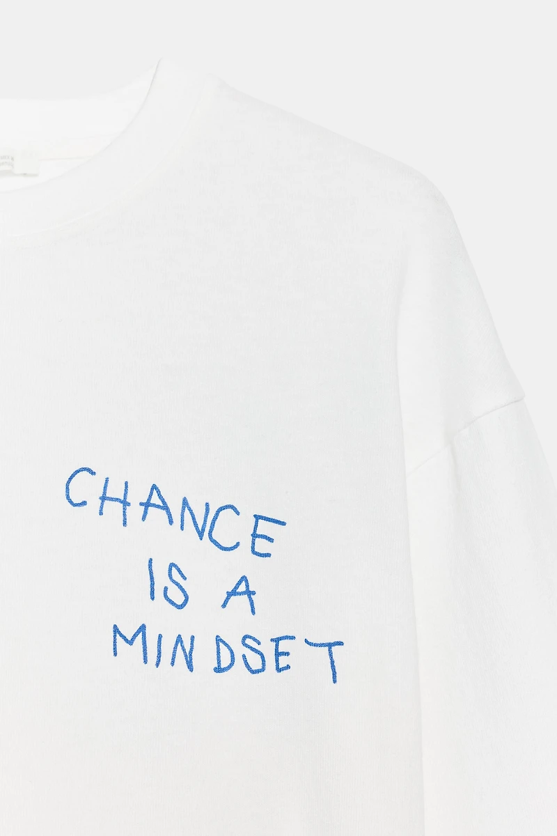 TEXT AND GRAPHIC T-SHIRT
