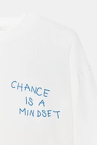 TEXT AND GRAPHIC T-SHIRT