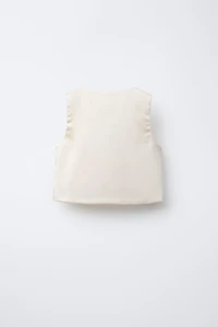 SATIN VEST WITH JEWEL BUTTONS