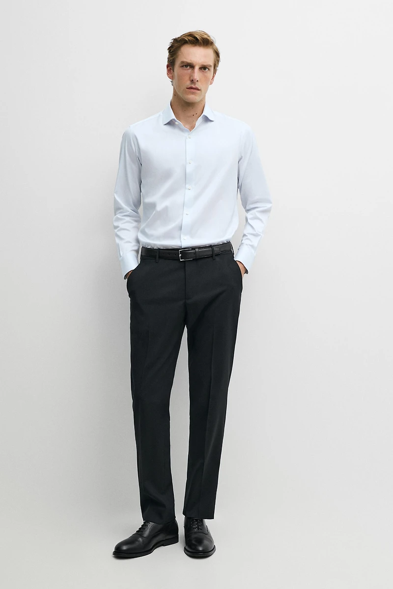 Slim fit 100% cotton shirt