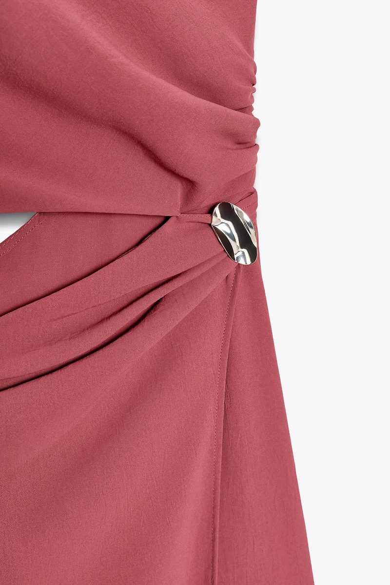 ROBE MIDI ASYMÉTRIQUE DÉCOR