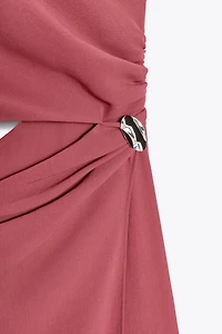 ROBE MIDI ASYMÉTRIQUE DÉCOR
