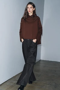 ZW COLLECTION OVERSIZED PLEATED SHIRT