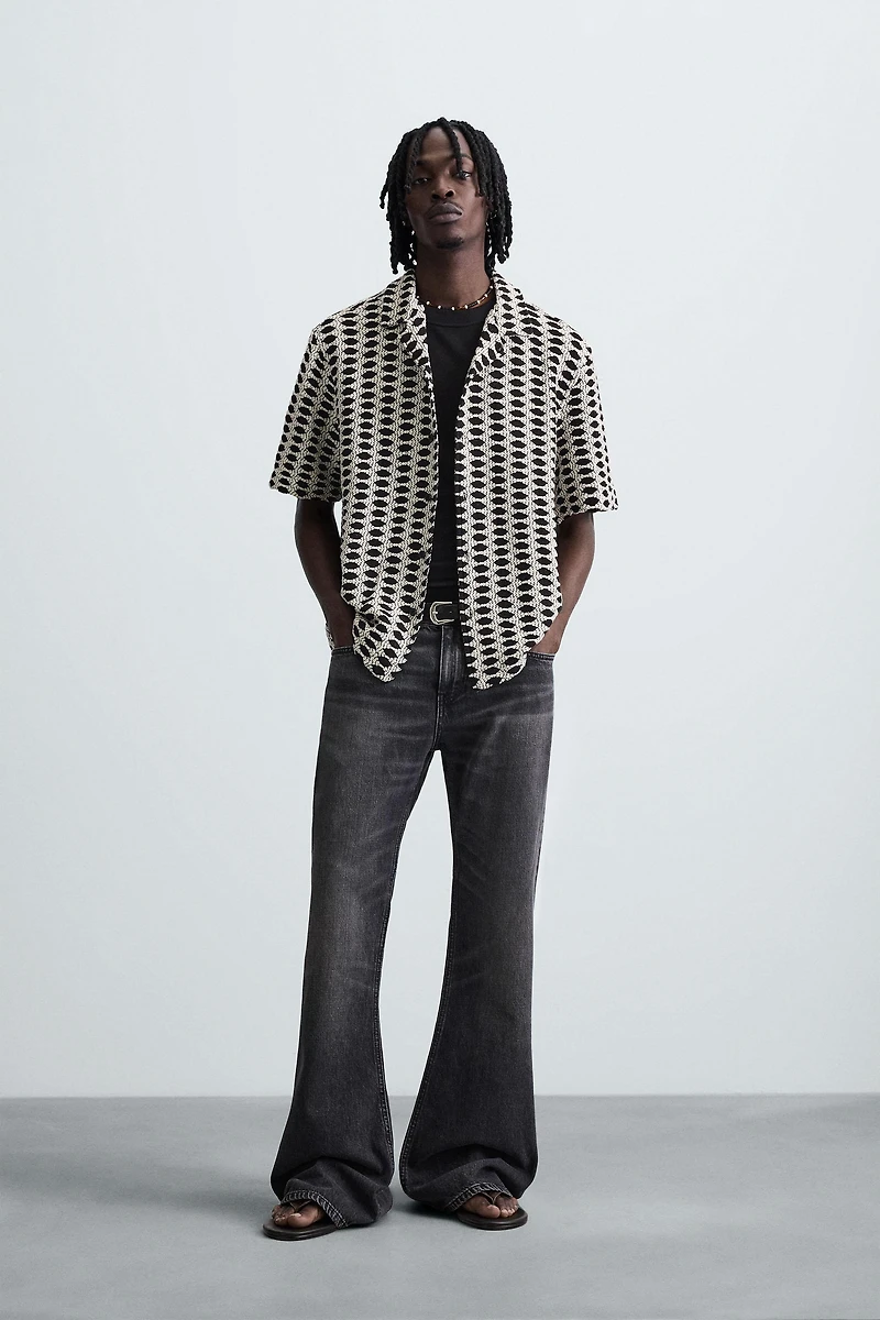 CONTRAST JACQUARD SHIRT