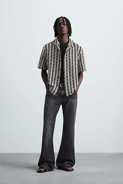 CONTRAST JACQUARD SHIRT