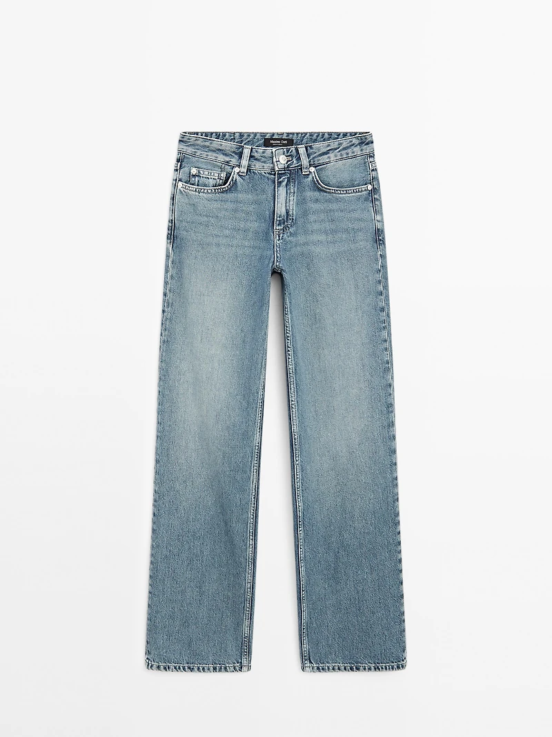 Jean straight taille basse