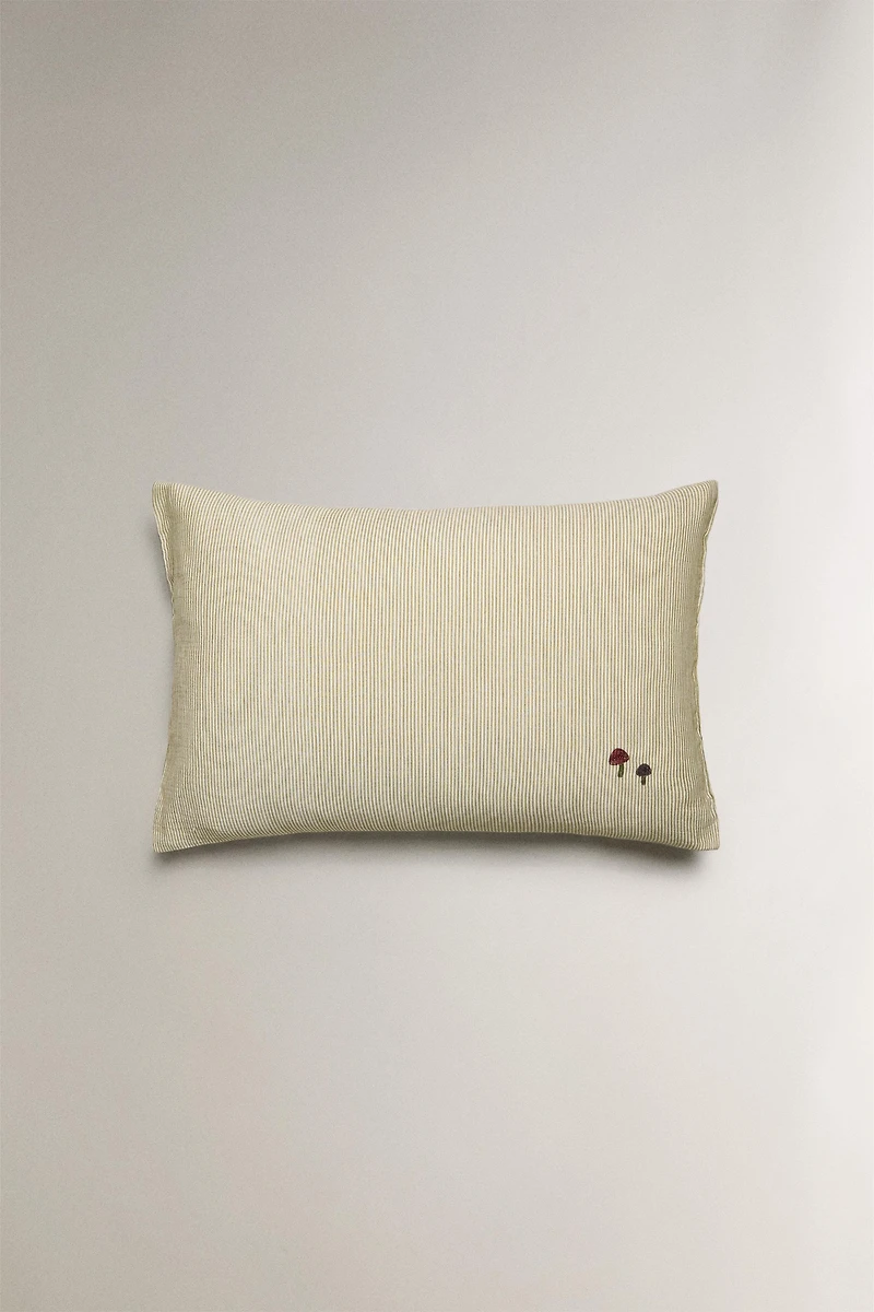 CHILDREN'S MUSLIN STRIPED PILLOWCASE