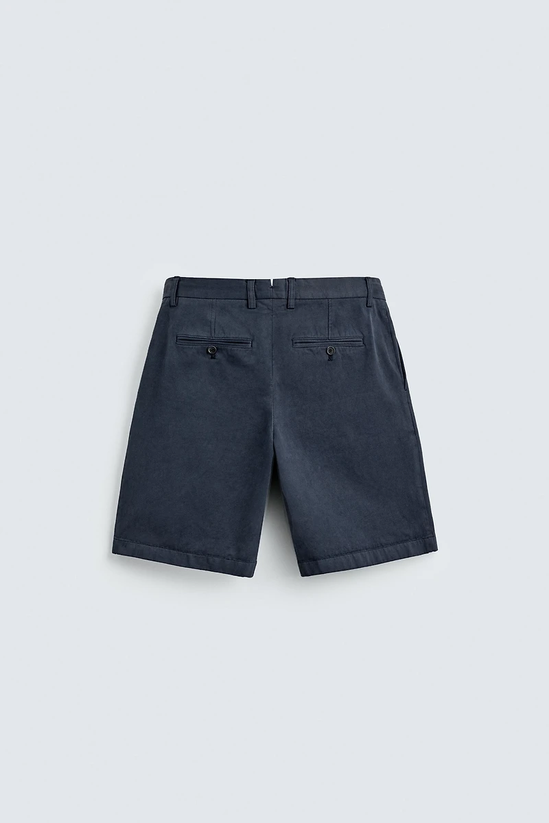 AARON LEVINE X ZARA RELAXED FIT PLEATED SHORTS