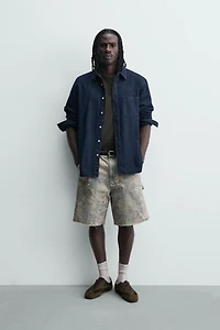 FLORAL PRINT CARPENTER POCKET SHORTS