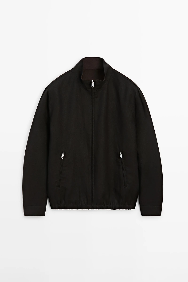 Reversible linen jacket