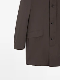 Mid-length water-repellent puffer jacket