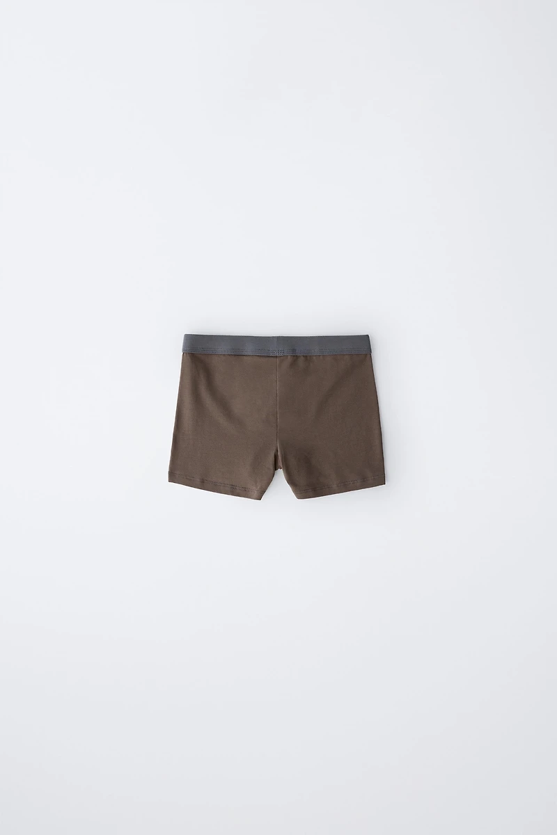 3-6 YEARS/ THREE-PACK OF BOXERS WITH LABEL