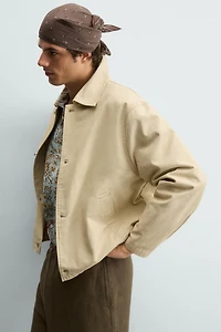 RELAXED FIT JACKET WITH CONTRAST LINING