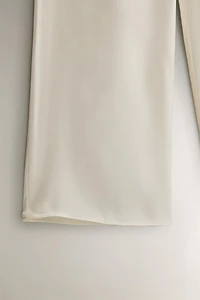 BEIGE SILK PANTS