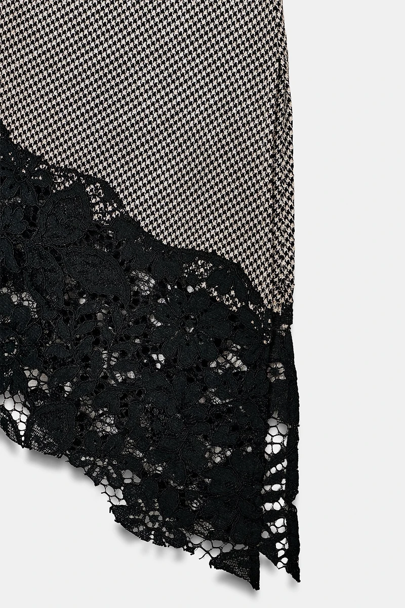 HOUNDSTOOTH LACE TOP