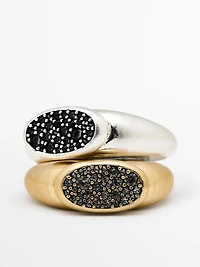 Rhinestone ring set