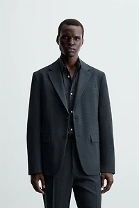 TEXTURED SUIT BLAZER