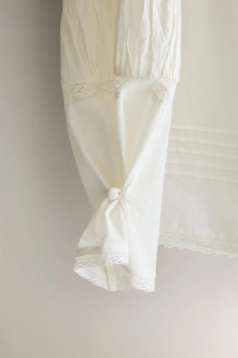 LACE COTTON SHIRT