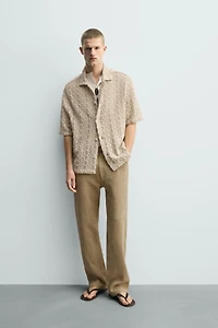 CROCHET TEXTURED SHIRT