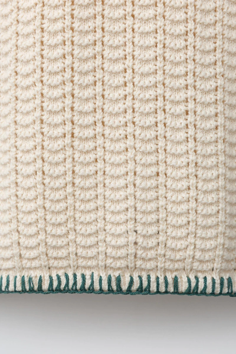 STITCHED KNIT POLO