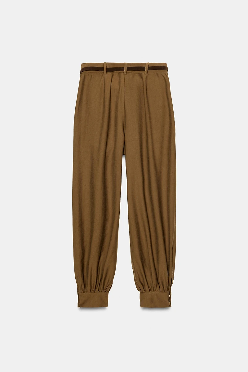 CHAIN BELT BALLOON PANTS