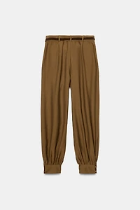CHAIN BELT BALLOON PANTS