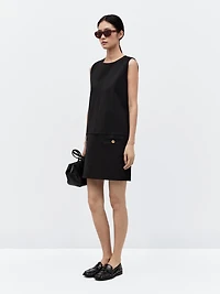 Short dress with button details