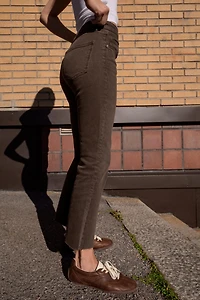 TRF HIGH-WAISTED CROPPED FLARE JEANS