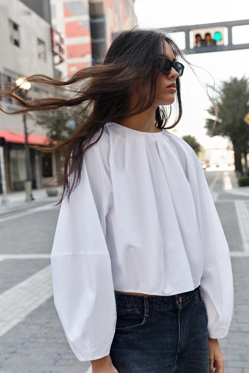 BALLOON POPLIN SHIRT