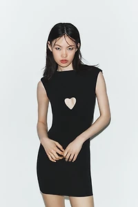 STRETCH KNIT CUT OUT DRESS