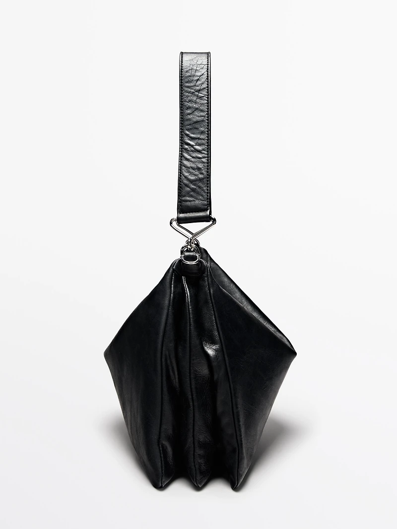 Grand sac compartimenté en cuir nappa