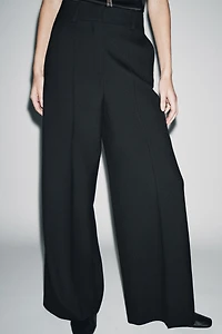 PANTALON WIDE LEG NERVURE AVEC LAINE ZW COLLECTION ÉDITION LIMITÉE
