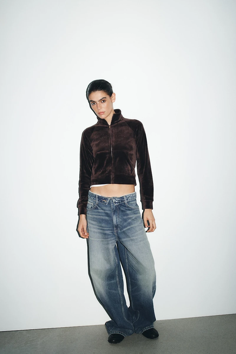 TEXT VELVET JACKET