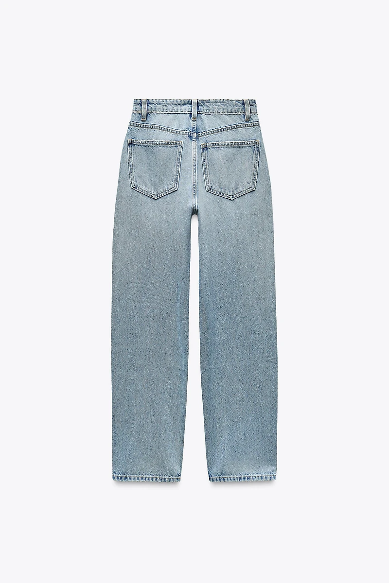 HIGH-WAISTED TRF MOM FIT JEANS