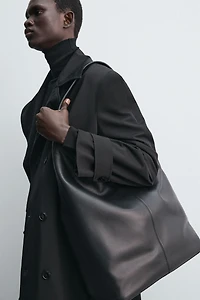 LEATHER SHOPPER BAG