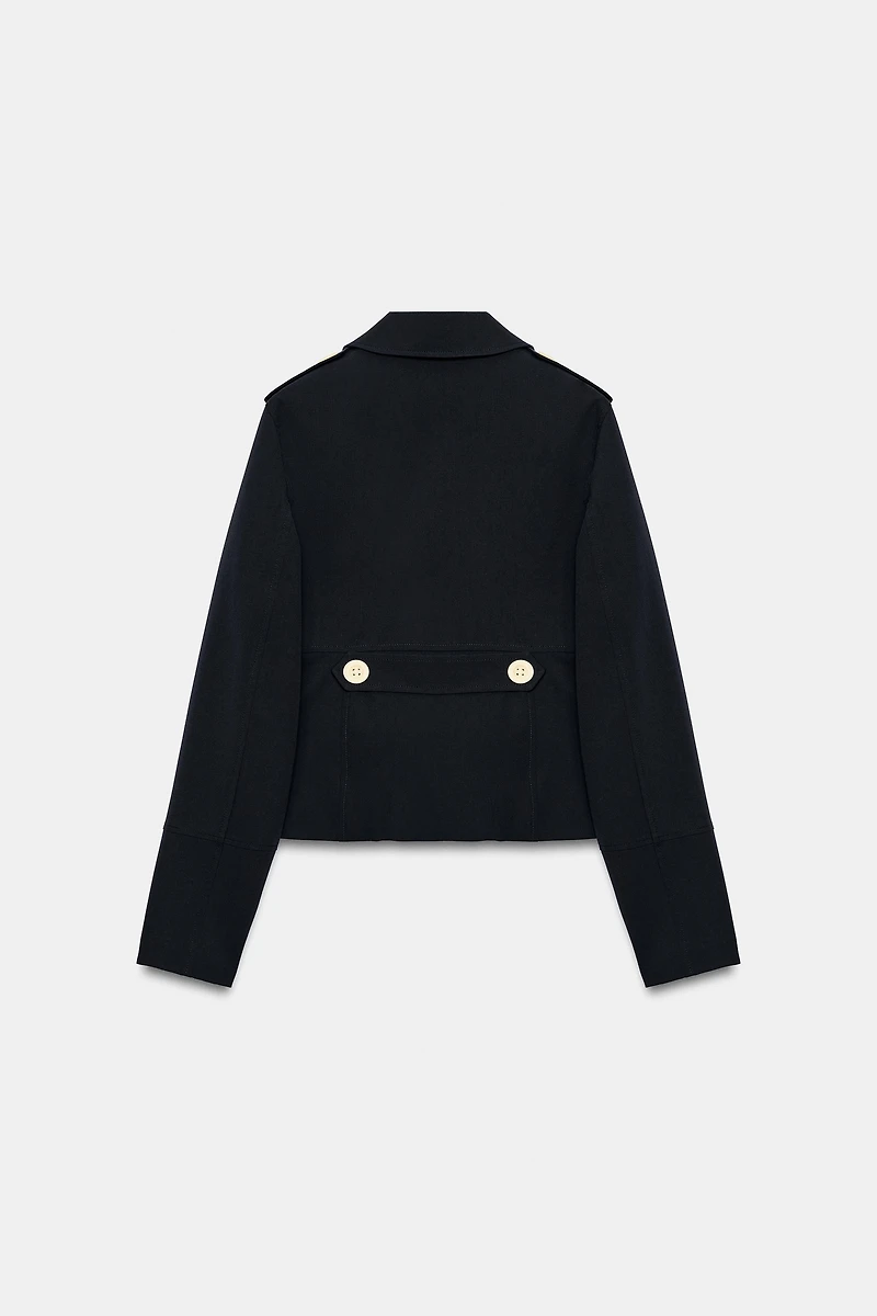 CONTRAST BUTTON POCKET BLAZER