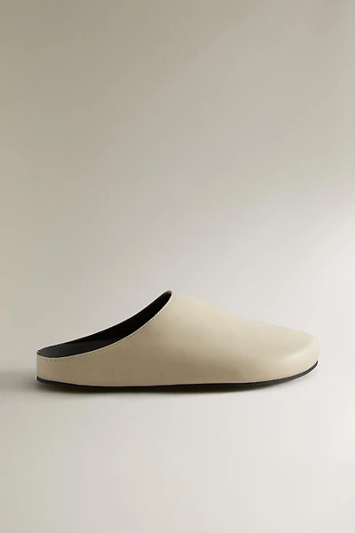 MINIMAL LEATHER MULE CLOG SLIPPERS