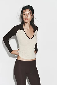 CONTRAST POLO COLLAR T-SHIRT