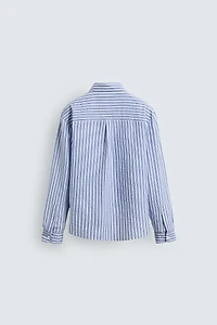 CHEMISE RAYURES EFFET FROISSÉ