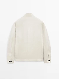 Total look linen overshirt