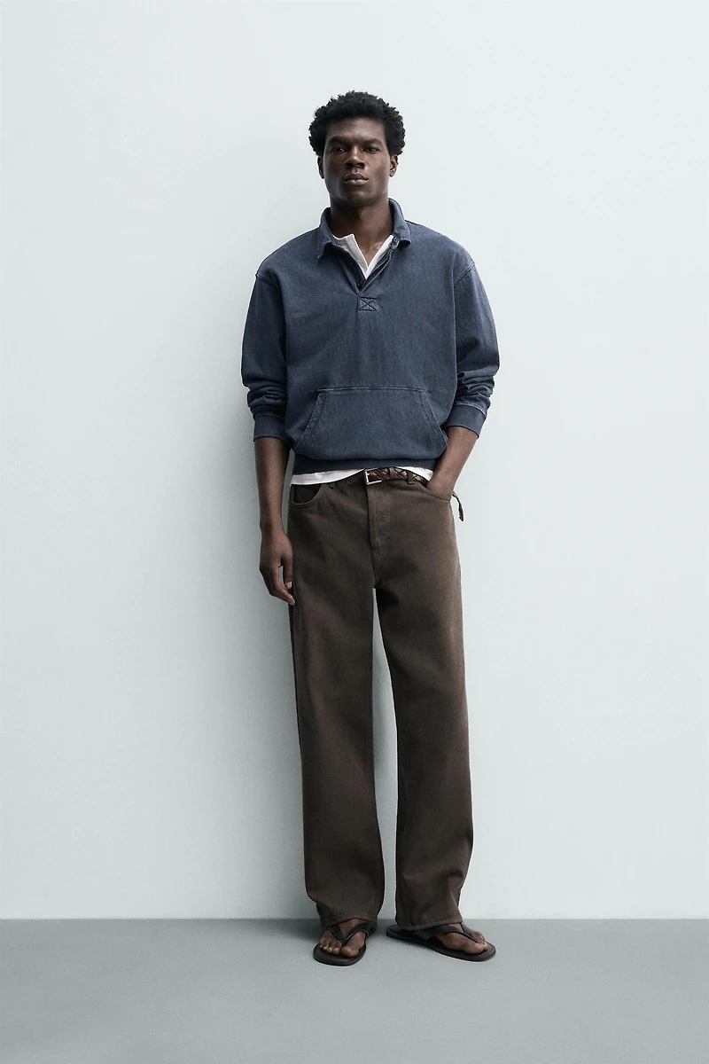 POLO REGULAR FIT EFFET DÉLAVÉ