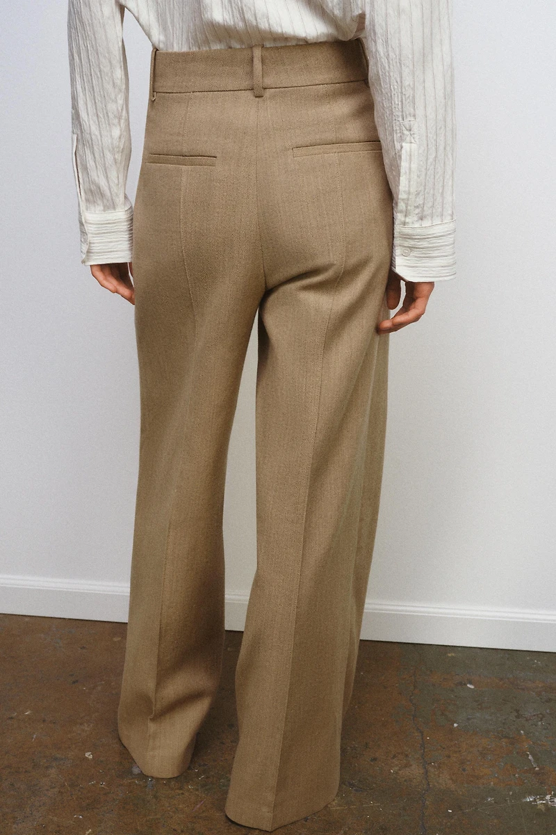 WOOL BLEND FRONT SEAM PANTS ZW COLLECTION