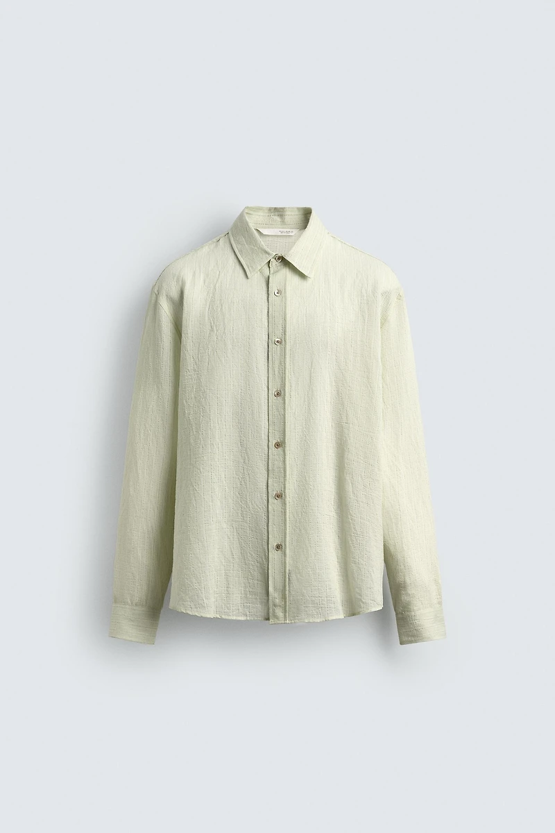 RELAXED FIT STRUCTURED FLOWY SHIRT
