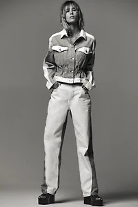 JEAN DROIT TAILLE MOYENNE COMBINÉ Z1975
