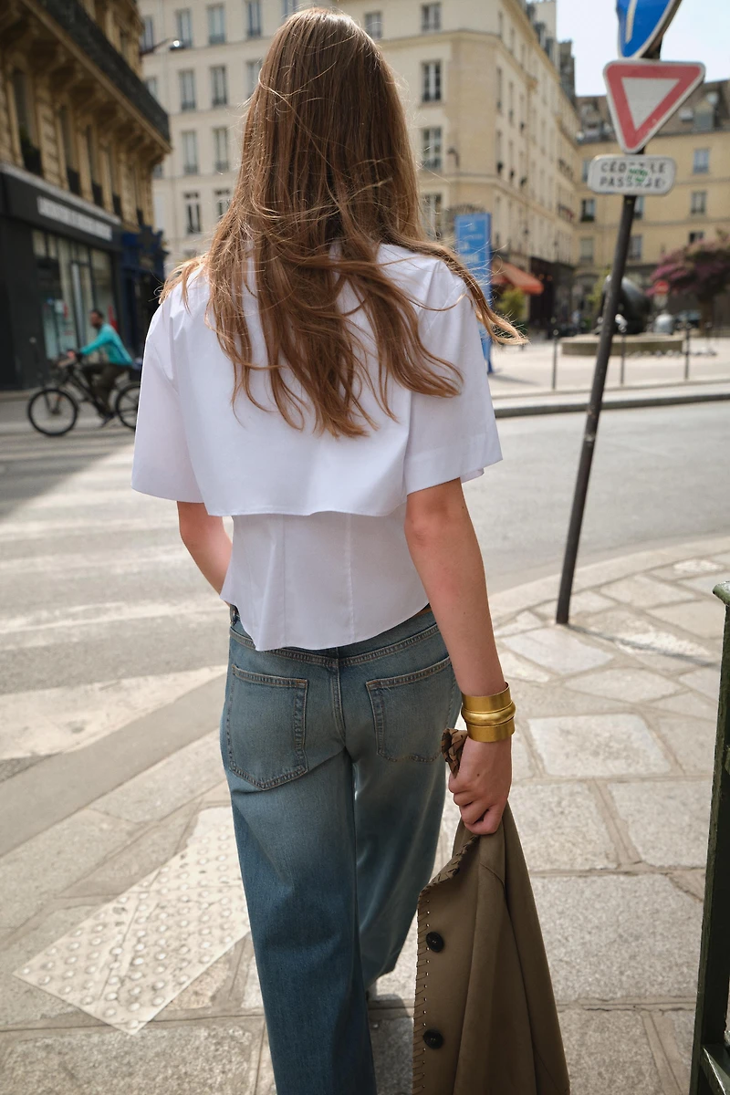 CHEMISE EN POPELINE DOUBLE ÉPAISSEUR