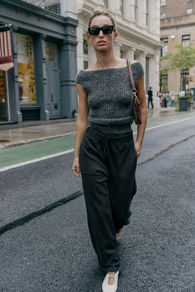 WASHED EFFECT COMBINATION PANTS