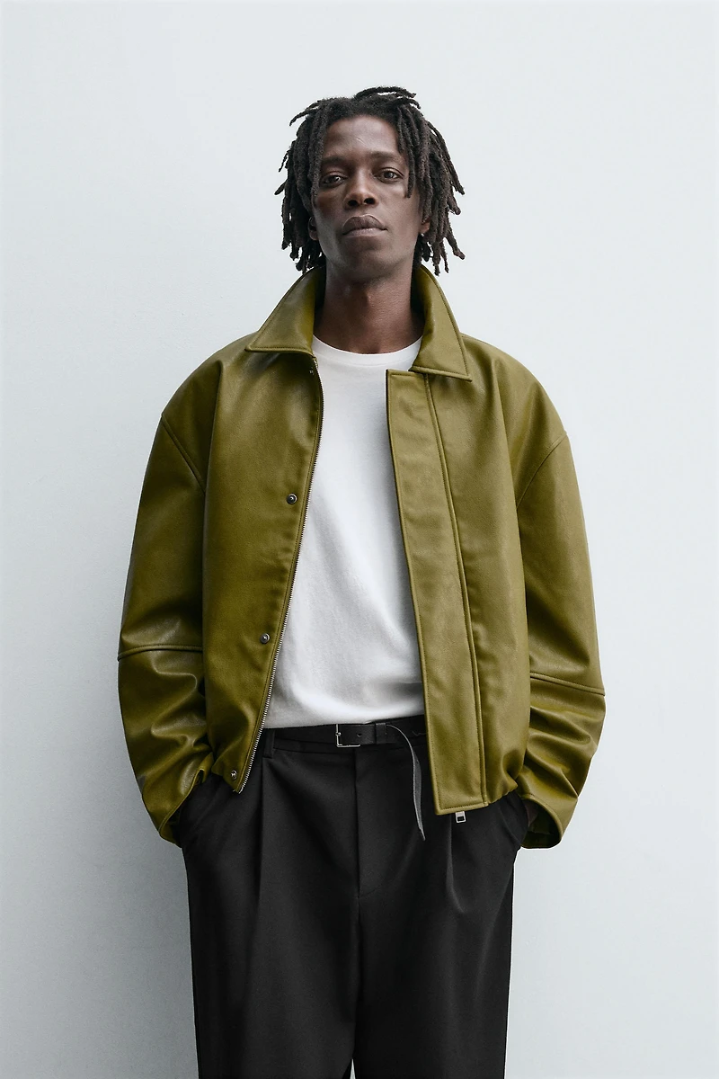 FAUX LEATHER JACKET